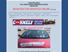 Tablet Screenshot of cornelydrivingschool.com